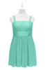 ColsBM Wilt Mint Green Plus Size Bridesmaid Dresses Spaghetti Zipper Sleeveless Sash Mini Informal