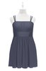 ColsBM Wilt Nightshadow Blue Plus Size Bridesmaid Dresses Spaghetti Zipper Sleeveless Sash Mini Informal