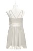 ColsBM Wilt Off White Plus Size Bridesmaid Dresses Spaghetti Zipper Sleeveless Sash Mini Informal