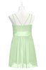 ColsBM Wilt Pale Green Plus Size Bridesmaid Dresses Spaghetti Zipper Sleeveless Sash Mini Informal