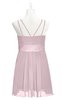 ColsBM Wilt Pale Lilac Plus Size Bridesmaid Dresses Spaghetti Zipper Sleeveless Sash Mini Informal