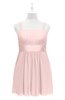 ColsBM Wilt Pastel Pink Plus Size Bridesmaid Dresses Spaghetti Zipper Sleeveless Sash Mini Informal