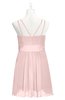 ColsBM Wilt Pastel Pink Plus Size Bridesmaid Dresses Spaghetti Zipper Sleeveless Sash Mini Informal