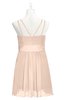 ColsBM Wilt Peach Puree Plus Size Bridesmaid Dresses Spaghetti Zipper Sleeveless Sash Mini Informal