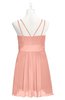 ColsBM Wilt Peach Plus Size Bridesmaid Dresses Spaghetti Zipper Sleeveless Sash Mini Informal