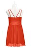 ColsBM Wilt Persimmon Plus Size Bridesmaid Dresses Spaghetti Zipper Sleeveless Sash Mini Informal