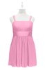 ColsBM Wilt Pink Plus Size Bridesmaid Dresses Spaghetti Zipper Sleeveless Sash Mini Informal