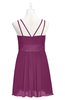 ColsBM Wilt Raspberry Plus Size Bridesmaid Dresses Spaghetti Zipper Sleeveless Sash Mini Informal