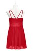ColsBM Wilt Red Plus Size Bridesmaid Dresses Spaghetti Zipper Sleeveless Sash Mini Informal