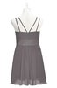 ColsBM Wilt Ridge Grey Plus Size Bridesmaid Dresses Spaghetti Zipper Sleeveless Sash Mini Informal