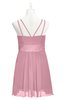 ColsBM Wilt Rosebloom Plus Size Bridesmaid Dresses Spaghetti Zipper Sleeveless Sash Mini Informal
