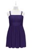 ColsBM Wilt Royal Purple Plus Size Bridesmaid Dresses Spaghetti Zipper Sleeveless Sash Mini Informal