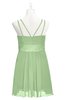 ColsBM Wilt Sage Green Plus Size Bridesmaid Dresses Spaghetti Zipper Sleeveless Sash Mini Informal