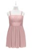 ColsBM Wilt Silver Pink Plus Size Bridesmaid Dresses Spaghetti Zipper Sleeveless Sash Mini Informal