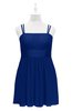 ColsBM Wilt Sodalite Blue Plus Size Bridesmaid Dresses Spaghetti Zipper Sleeveless Sash Mini Informal