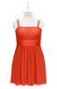 ColsBM Wilt Tangerine Tango Plus Size Bridesmaid Dresses Spaghetti Zipper Sleeveless Sash Mini Informal