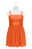 ColsBM Wilt Tangerine Plus Size Bridesmaid Dresses Spaghetti Zipper Sleeveless Sash Mini Informal