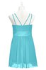 ColsBM Wilt Turquoise Plus Size Bridesmaid Dresses Spaghetti Zipper Sleeveless Sash Mini Informal