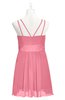 ColsBM Wilt Watermelon Plus Size Bridesmaid Dresses Spaghetti Zipper Sleeveless Sash Mini Informal