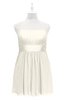 ColsBM Wilt Whisper White Plus Size Bridesmaid Dresses Spaghetti Zipper Sleeveless Sash Mini Informal