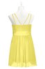 ColsBM Wilt Yellow Iris Plus Size Bridesmaid Dresses Spaghetti Zipper Sleeveless Sash Mini Informal