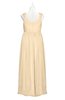 ColsBM Saniyah Apricot Gelato Plus Size Bridesmaid Dresses V-neck Floor Length Romantic Sleeveless Paillette Backless