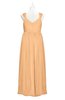 ColsBM Saniyah Apricot Plus Size Bridesmaid Dresses V-neck Floor Length Romantic Sleeveless Paillette Backless