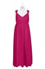 ColsBM Saniyah Beetroot Purple Plus Size Bridesmaid Dresses V-neck Floor Length Romantic Sleeveless Paillette Backless