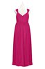 ColsBM Saniyah Beetroot Purple Plus Size Bridesmaid Dresses V-neck Floor Length Romantic Sleeveless Paillette Backless