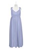 ColsBM Saniyah Blue Heron Plus Size Bridesmaid Dresses V-neck Floor Length Romantic Sleeveless Paillette Backless