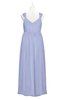 ColsBM Saniyah Blue Heron Plus Size Bridesmaid Dresses V-neck Floor Length Romantic Sleeveless Paillette Backless