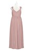ColsBM Saniyah Blush Pink Plus Size Bridesmaid Dresses V-neck Floor Length Romantic Sleeveless Paillette Backless