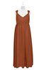 ColsBM Saniyah Bombay Brown Plus Size Bridesmaid Dresses V-neck Floor Length Romantic Sleeveless Paillette Backless