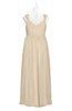 ColsBM Saniyah Champagne Plus Size Bridesmaid Dresses V-neck Floor Length Romantic Sleeveless Paillette Backless