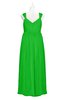 ColsBM Saniyah Classic Green Plus Size Bridesmaid Dresses V-neck Floor Length Romantic Sleeveless Paillette Backless