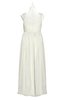 ColsBM Saniyah Cream Plus Size Bridesmaid Dresses V-neck Floor Length Romantic Sleeveless Paillette Backless