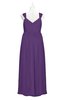 ColsBM Saniyah Dark Purple Plus Size Bridesmaid Dresses V-neck Floor Length Romantic Sleeveless Paillette Backless