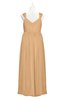 ColsBM Saniyah Desert Mist Plus Size Bridesmaid Dresses V-neck Floor Length Romantic Sleeveless Paillette Backless