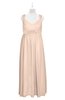 ColsBM Saniyah Fresh Salmon Plus Size Bridesmaid Dresses V-neck Floor Length Romantic Sleeveless Paillette Backless