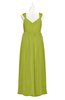 ColsBM Saniyah Green Oasis Plus Size Bridesmaid Dresses V-neck Floor Length Romantic Sleeveless Paillette Backless