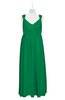 ColsBM Saniyah Green Plus Size Bridesmaid Dresses V-neck Floor Length Romantic Sleeveless Paillette Backless