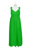 ColsBM Saniyah Jasmine Green Plus Size Bridesmaid Dresses V-neck Floor Length Romantic Sleeveless Paillette Backless