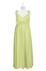 ColsBM Saniyah Lime Sherbet Plus Size Bridesmaid Dresses V-neck Floor Length Romantic Sleeveless Paillette Backless