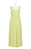 ColsBM Saniyah Lime Sherbet Plus Size Bridesmaid Dresses V-neck Floor Length Romantic Sleeveless Paillette Backless