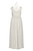 ColsBM Saniyah Off White Plus Size Bridesmaid Dresses V-neck Floor Length Romantic Sleeveless Paillette Backless