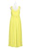 ColsBM Saniyah Pale Yellow Plus Size Bridesmaid Dresses V-neck Floor Length Romantic Sleeveless Paillette Backless