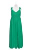 ColsBM Saniyah Sea Green Plus Size Bridesmaid Dresses V-neck Floor Length Romantic Sleeveless Paillette Backless