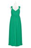 ColsBM Saniyah Sea Green Plus Size Bridesmaid Dresses V-neck Floor Length Romantic Sleeveless Paillette Backless