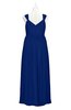 ColsBM Saniyah Sodalite Blue Plus Size Bridesmaid Dresses V-neck Floor Length Romantic Sleeveless Paillette Backless