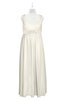ColsBM Saniyah Whisper White Plus Size Bridesmaid Dresses V-neck Floor Length Romantic Sleeveless Paillette Backless